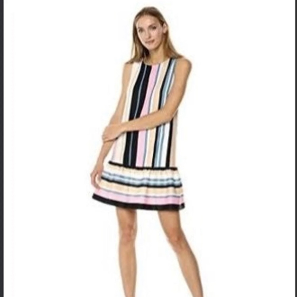Nicole Miller Ruffle Stripe Dress